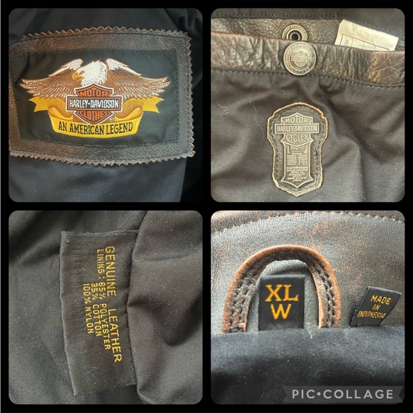 Harley Davidson Motorcycle Leather Jacket 90’s - Picture 11 of 14